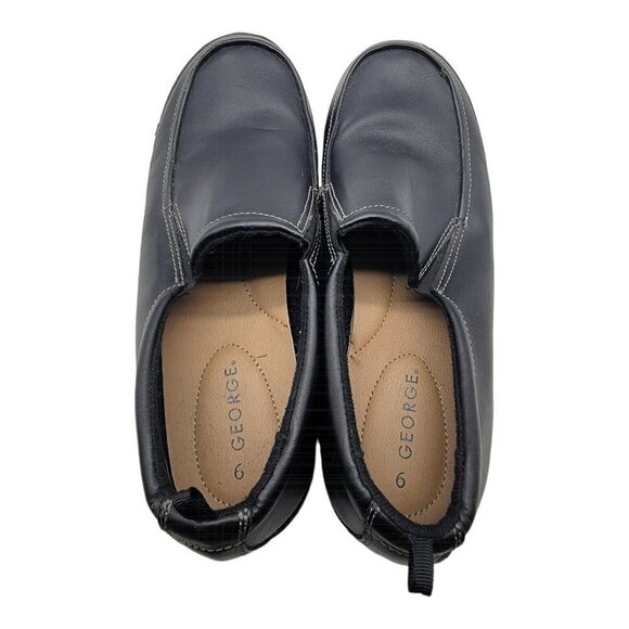 George Mens Shoes Loafers  Sz 6M Black  Leather Slip On main image 5